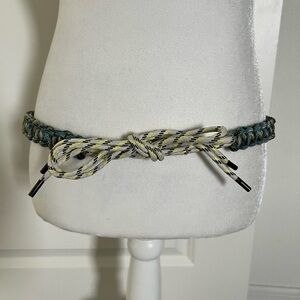 EUC Free People Blue Braided Rope Belt One Size